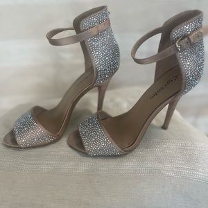 Champagne/Gold with sparkles. Dressy